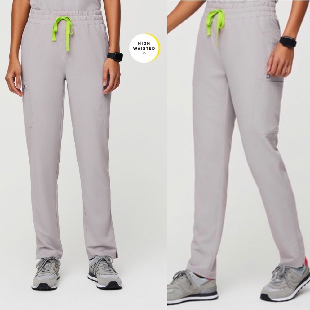 Figs high waisted yola skinny scrub pants limited edition slate XL